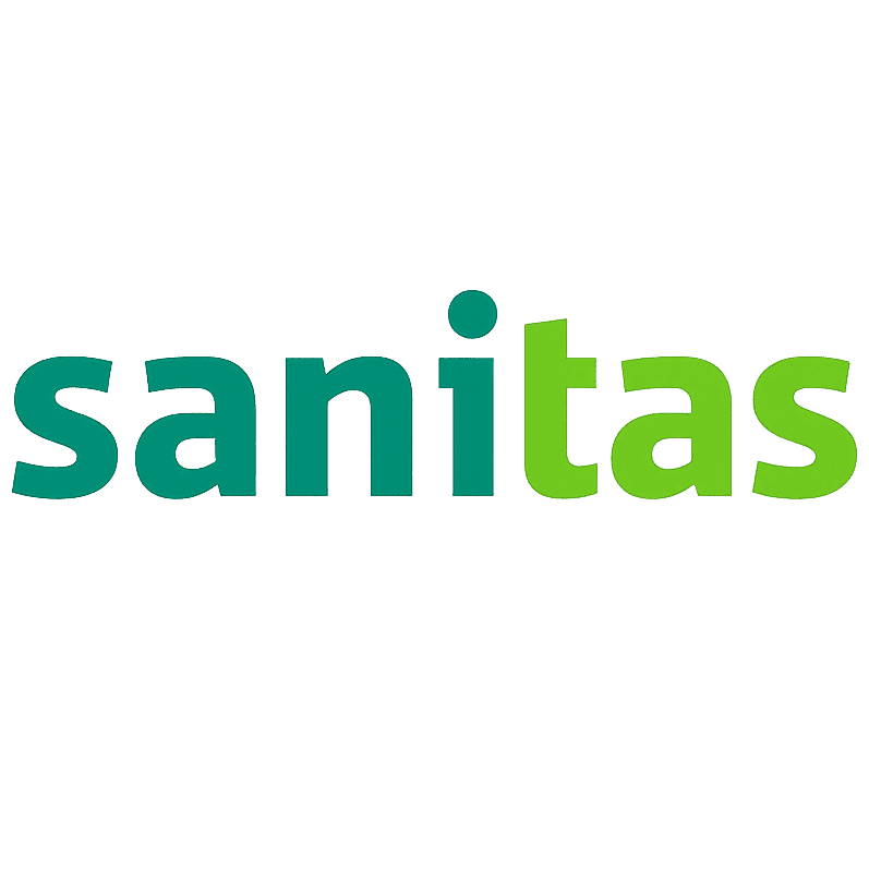 Logo de l'assurance maladie Sanitas, partenaire potentiel pour la prise en charge de votre coaching sportif à La Forge One Fitness.
