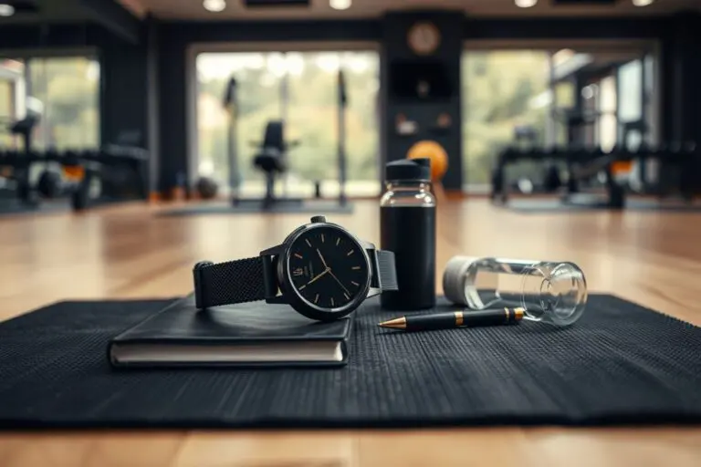 Coach sportif horaires décalés Neuchâtel : agenda, montre et carnet d'entraînement dans un studio de coaching privé