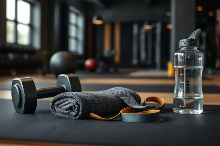 que comprend un coaching sportif : haltère, serviette et gourde dans le studio privé Forge One Fitness à Neuchâtel