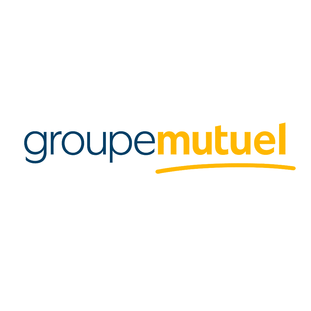 Logo de Groupe Mutuel, assurance maladie proposant des remboursements pour le coaching sportif à La Forge One Fitness.