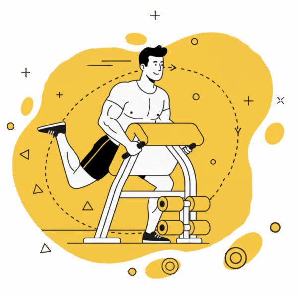Illustration d'un sportif renforçant sa chaîne postérieure (lombaires, fessiers, ischios) grâce à la machine Reverse Hyper de La Forge One Fitness.