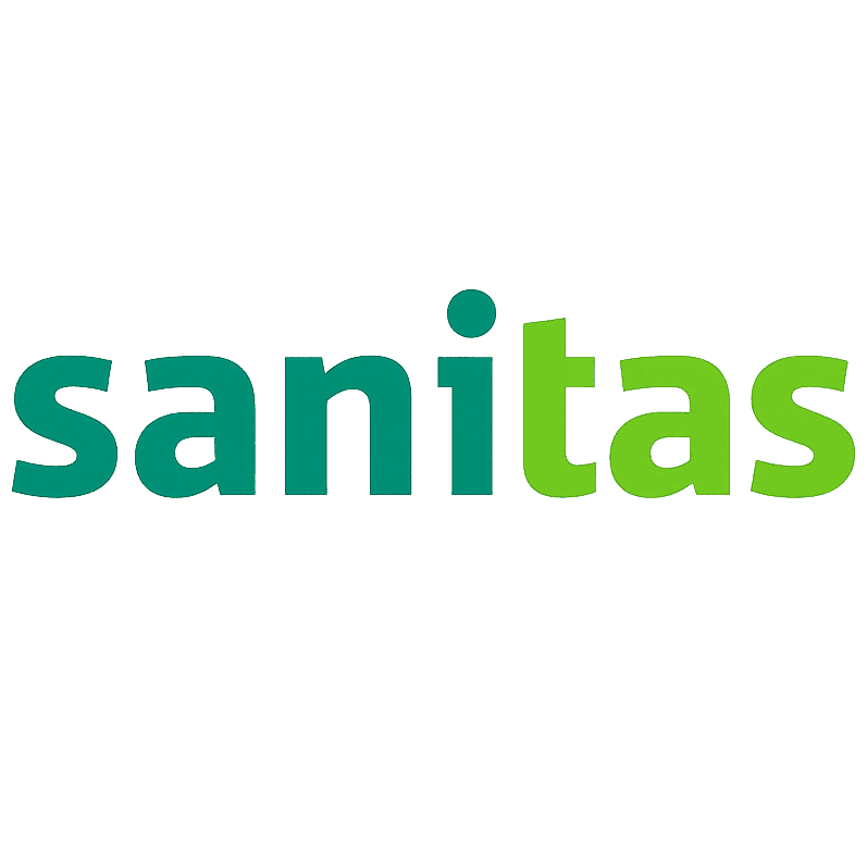 Logo de l'assurance maladie Sanitas, partenaire potentiel pour la prise en charge de votre coaching sportif à La Forge One Fitness.